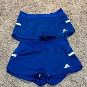Adidas Royal Blue Sports Shorts with White Stripes